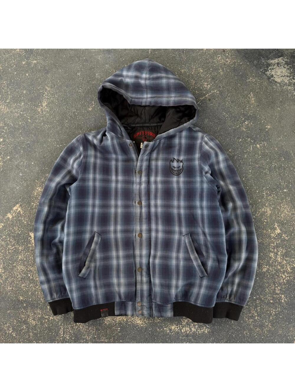 Vintage Y2K Spitfire Blue Plaid Jacket